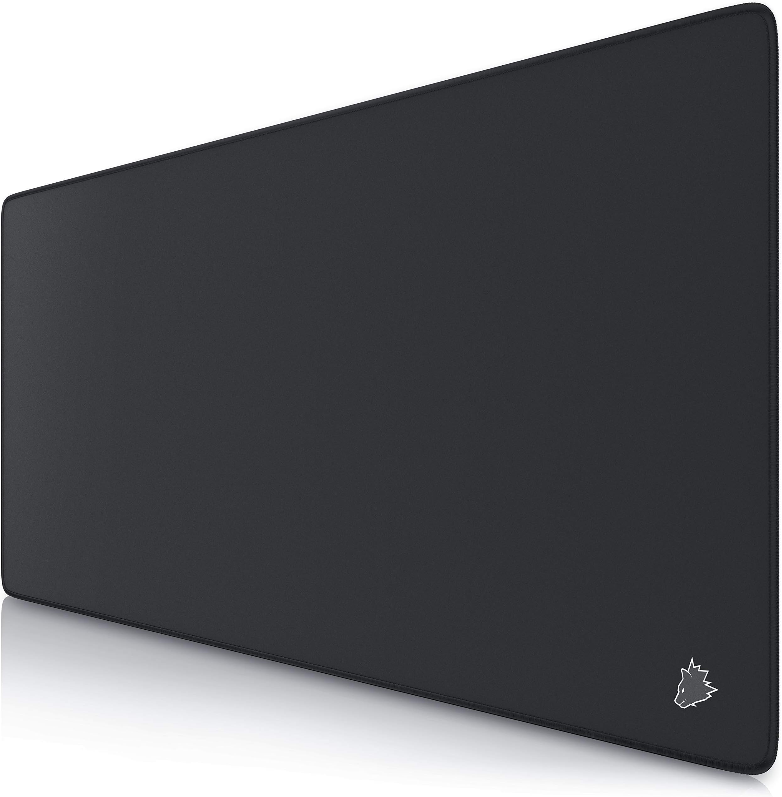 TITANWOLF - XXL Speed Gaming Mouse Mat Mouse Pad - Extra Large 900 x 400 x 4mm - Water-Resistant Mousepad with Non-Slip Rubber Base - Smooth Cloth Surface - Black