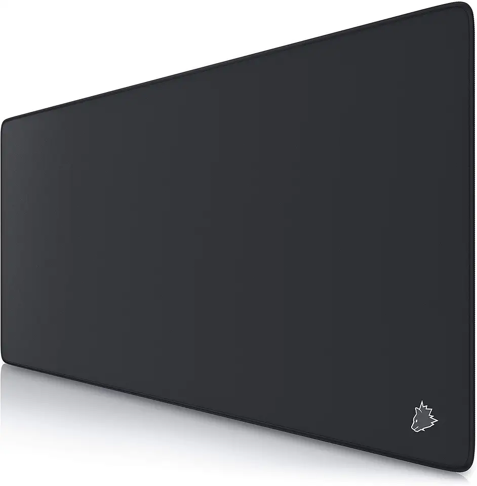 CSL-Computer - Tapis de souris XXL Speed Gaming Titanwolf noir 900 x 400 mm - Grande base de table - Améliore la précision et la vitesse, 23032532, Type 1