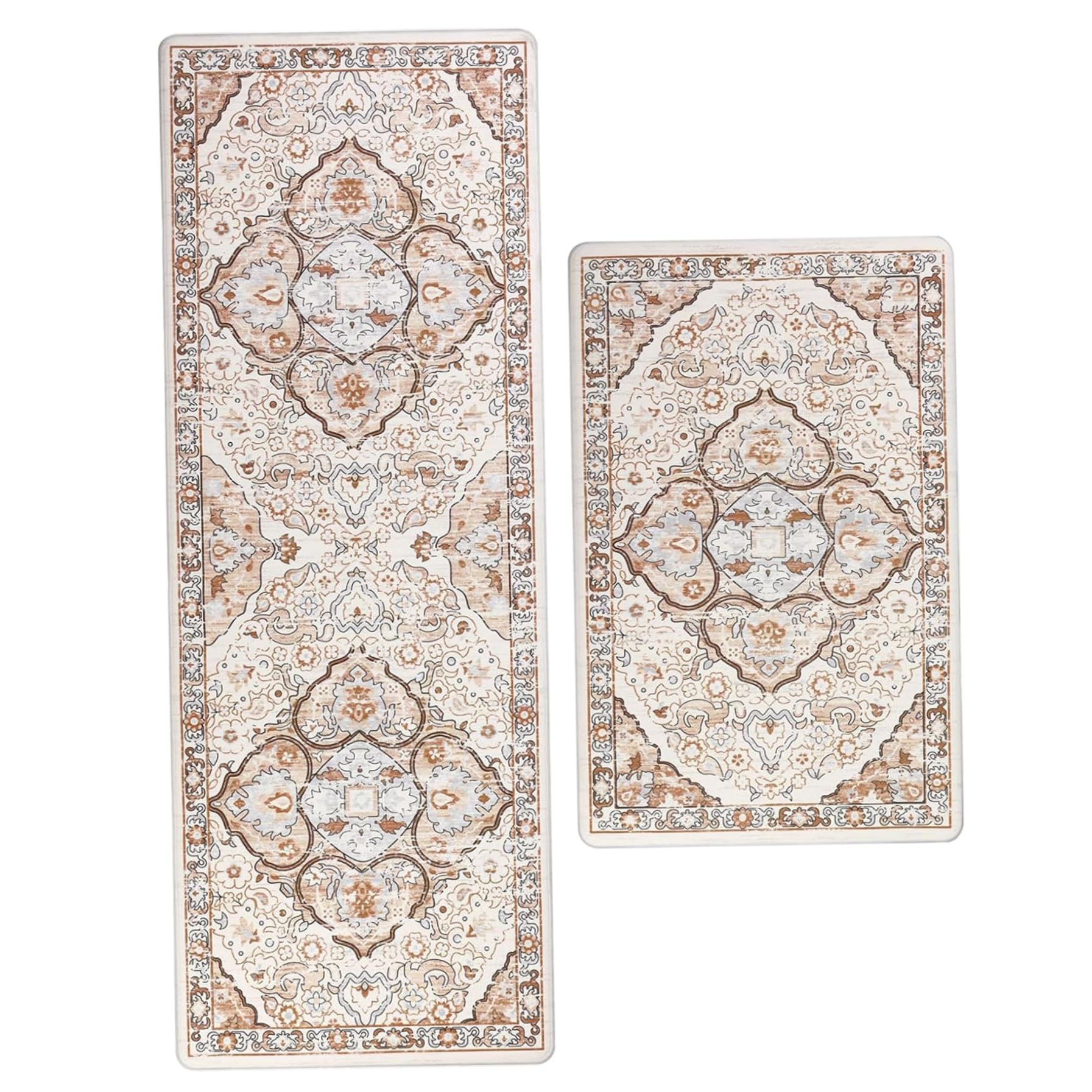 Tapis de cuisine pour sol 2 pièces tapis anti-fatigue lavable maison évier buanderie