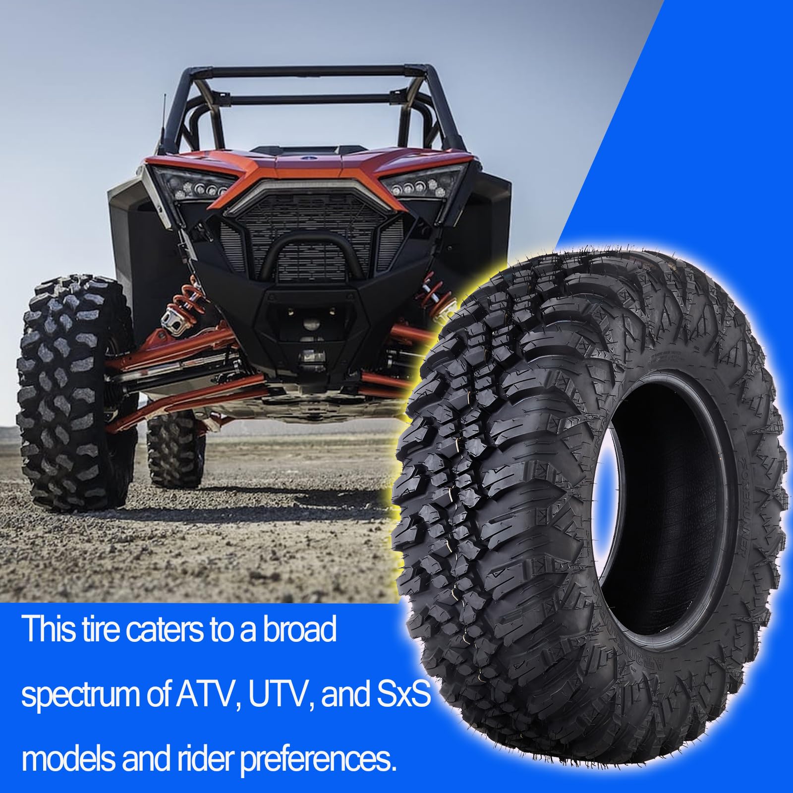 Snapklik.com : Set Of 2 MERXENG ATV UTV All-terrain Tires 30x10x14 8PR ...