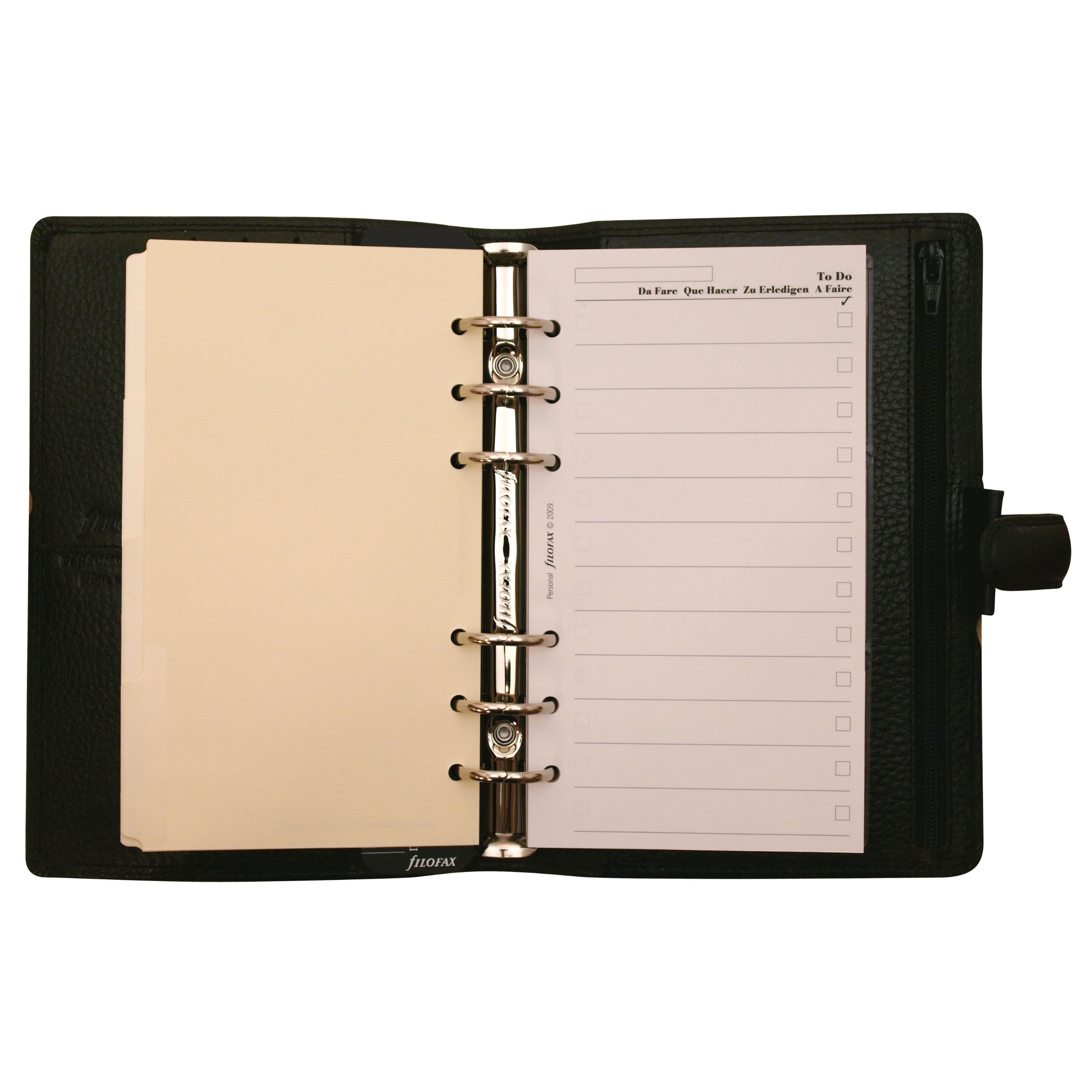 Filofax Finsbury Personal Terminplaner Leder 13,5 cm black