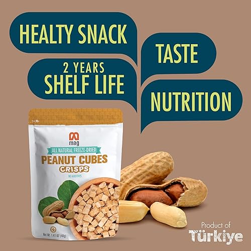 Miniatura 3 de MAG Bocadillos de maní liofilizados Bocadillos secos congelados de cacahuetes secos crujientes, el mejor aperitivo para mochileros infantiles,
