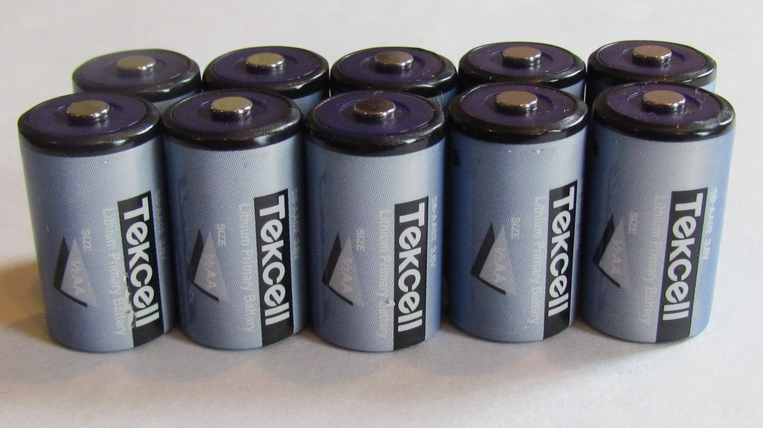 (10) 3.6V ADT Tekcell SB-AA02 14250 1/2AA LITHIUM BATTERIES