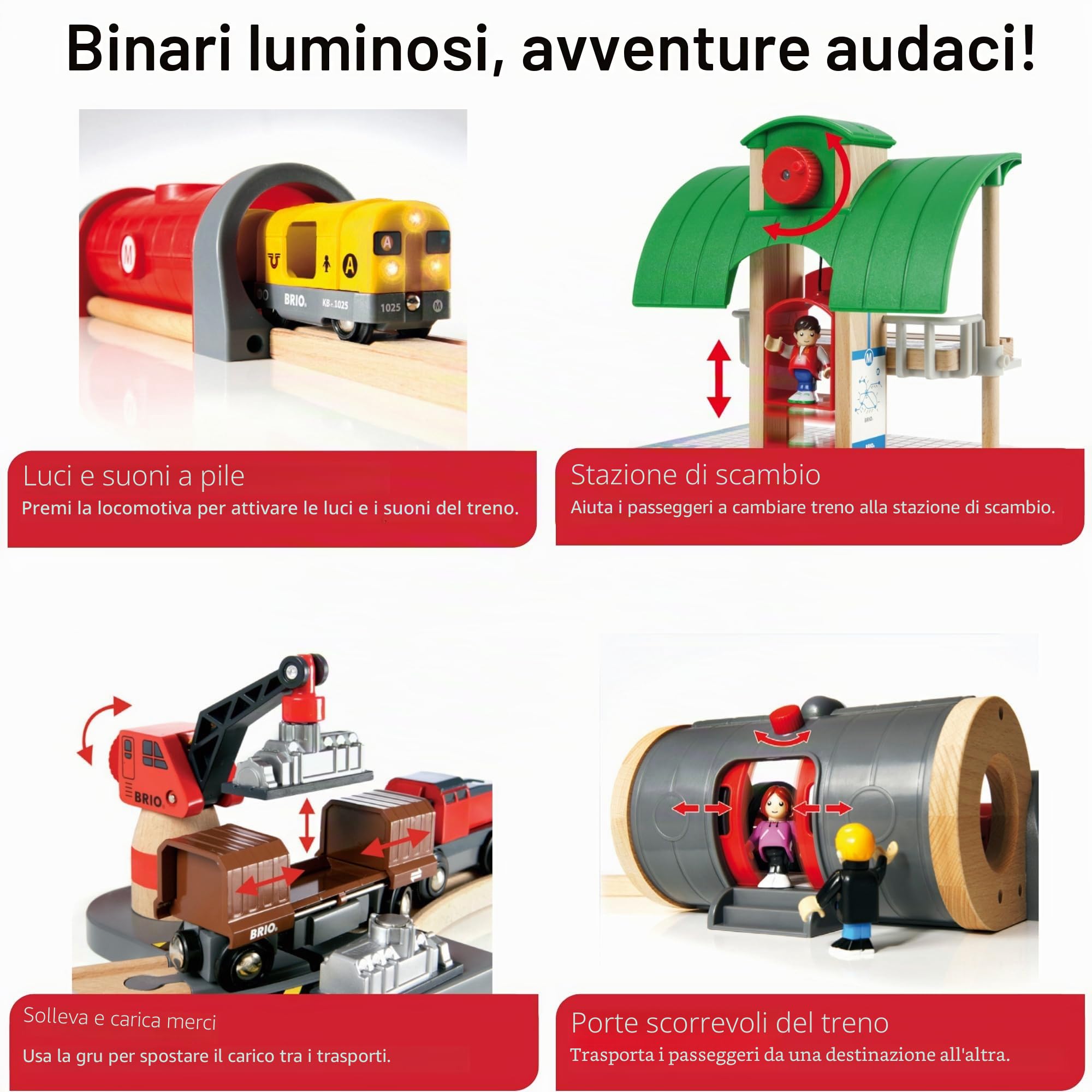 Brio World - Set Ferrovia Deluxe | Pista In Legno Per Bambini | Treno Brio Bambini 3 Anni O Più | Idee Regalo | Regalo 3 Anni