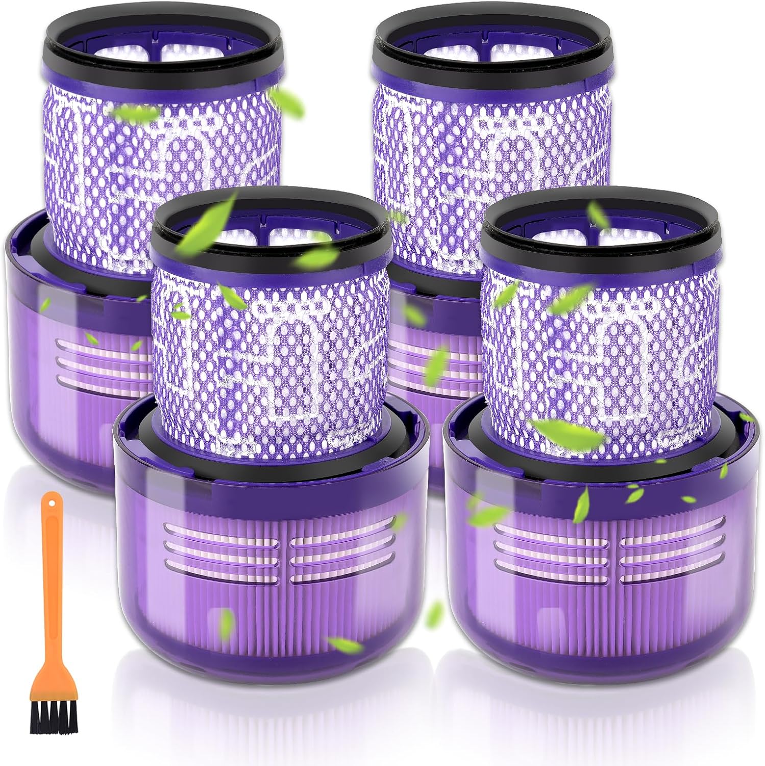 (4 Pack) V11 Origin Replacement Vacuum Filters for Dyson V11 Origin, V11 Animal, V11 Torque Drive, V11 Complete, V11 Extra V11 Absolute, V11 Cordless, V15 Detect SV22 SV28 SV14 SV15 SV17, 970013-02