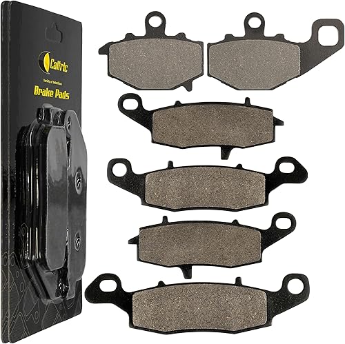Caltric Pastillas de freno delanteras y traseras compatibles con Kawasaki Ex650 Ninja 650 Abs 2013-2016 pastillas delanteras y traseras