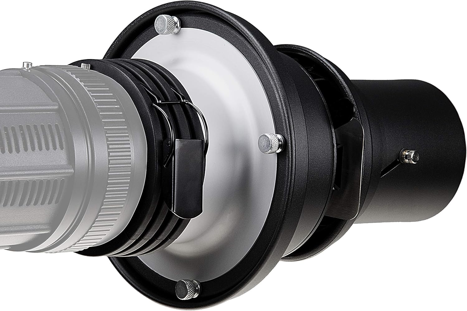 Fotodiox Universal GOBO Image Projection Attachment for LED Lights w/Built-in GOBO Holder & Aperture Iris - Compatible with Speedotron Bayonet Lights (Speedotron Black & Brown Line)