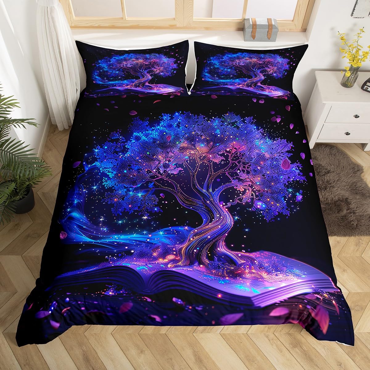 Parure de lit arbre de vie violet pour transformer la chambre des enfants en un espace de sommeil apaisant