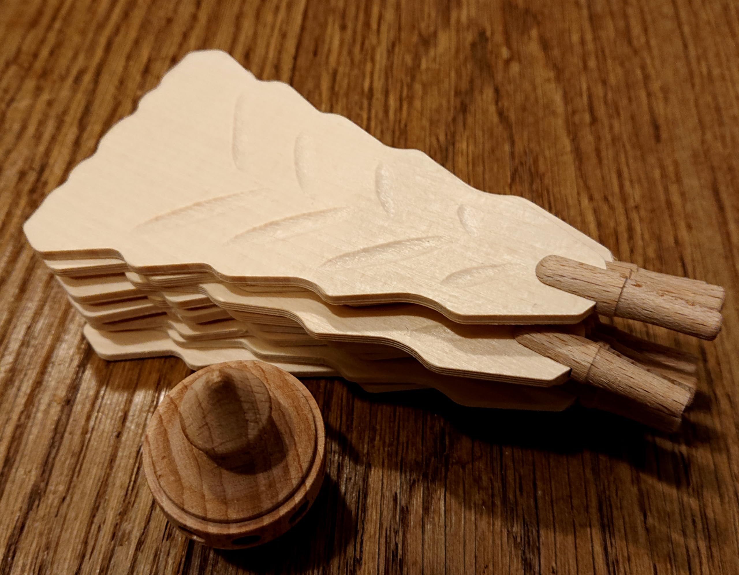 Kunststube Marienberg - Flügelrad für Pyramide, 30cm Durchmesser, Flügel aus Lindenholz - Pyramidenflügel massiv geschnitzt - Handarbeit aus dem Erzgebirge