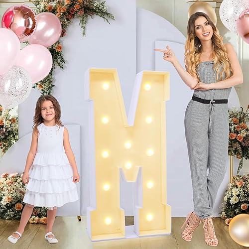 Miniatura 15 de Marquee de 4 pies para letras A, letras iluminadas "Marry Me", letras grandes iluminadas, marquesina grande multifuncional para letras de 4 pies de