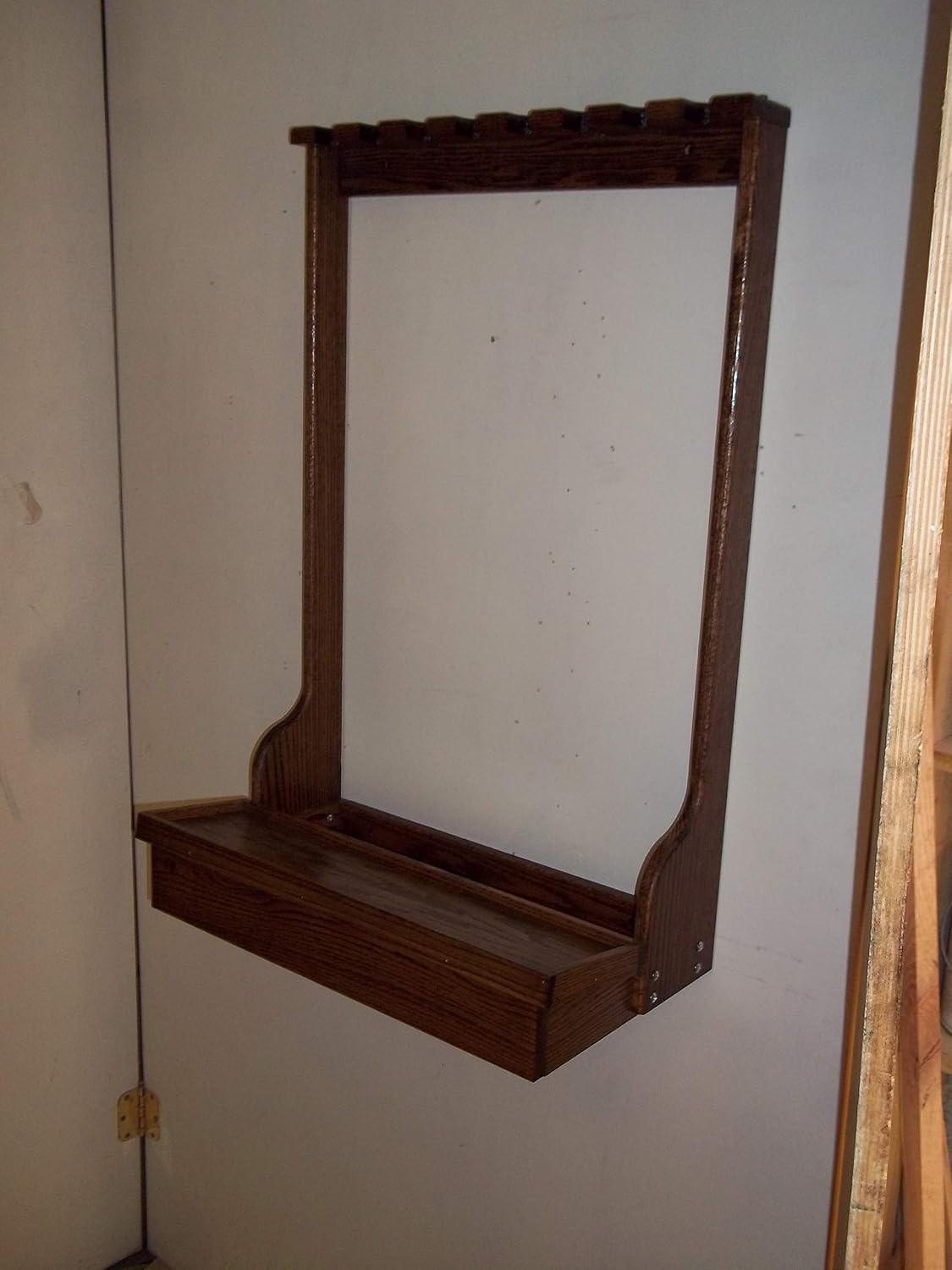 handmade 8 Gun Vertical Wall Rack - Single Barrel Model (Walnut Finish)