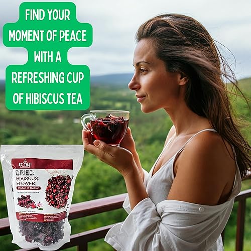 Miniatura 5 de Té Blossam de flor de hibisco seco 1.76 oz (50 gramos) Té tailandés de hierbas (1)
