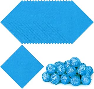 PATIKIL Foil Candy Wrappers 6x6 Inch, 100 Pcs Square Orange Pattern Aluminium Foil Candy Wrapping Paper for DIY Chocolate Candies Packaging Decoration, Blue