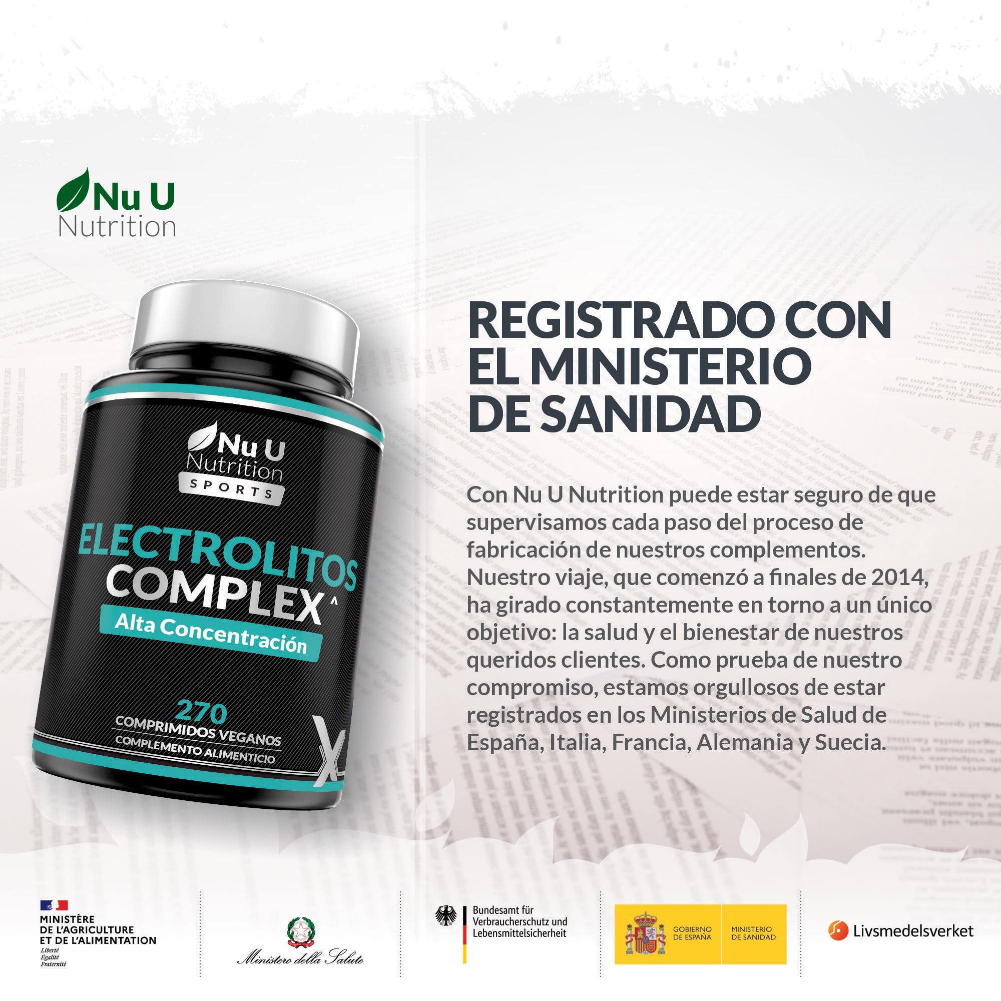 Complejo de Electrolitos - 270 Comprimidos Veganos Sin Aromatizantes con Sodio, Potasio, Magnesio y Fosfato de Calcio - Apto para Dietas Carnívoras y Paleo - Fabricado en Europa - Xellerate Nutrition