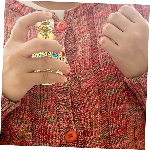 Miniatura 3 de Botella de perfume de lujo con incrustaciones de diamantes de vidrio envase de aceite esencial Mujeres