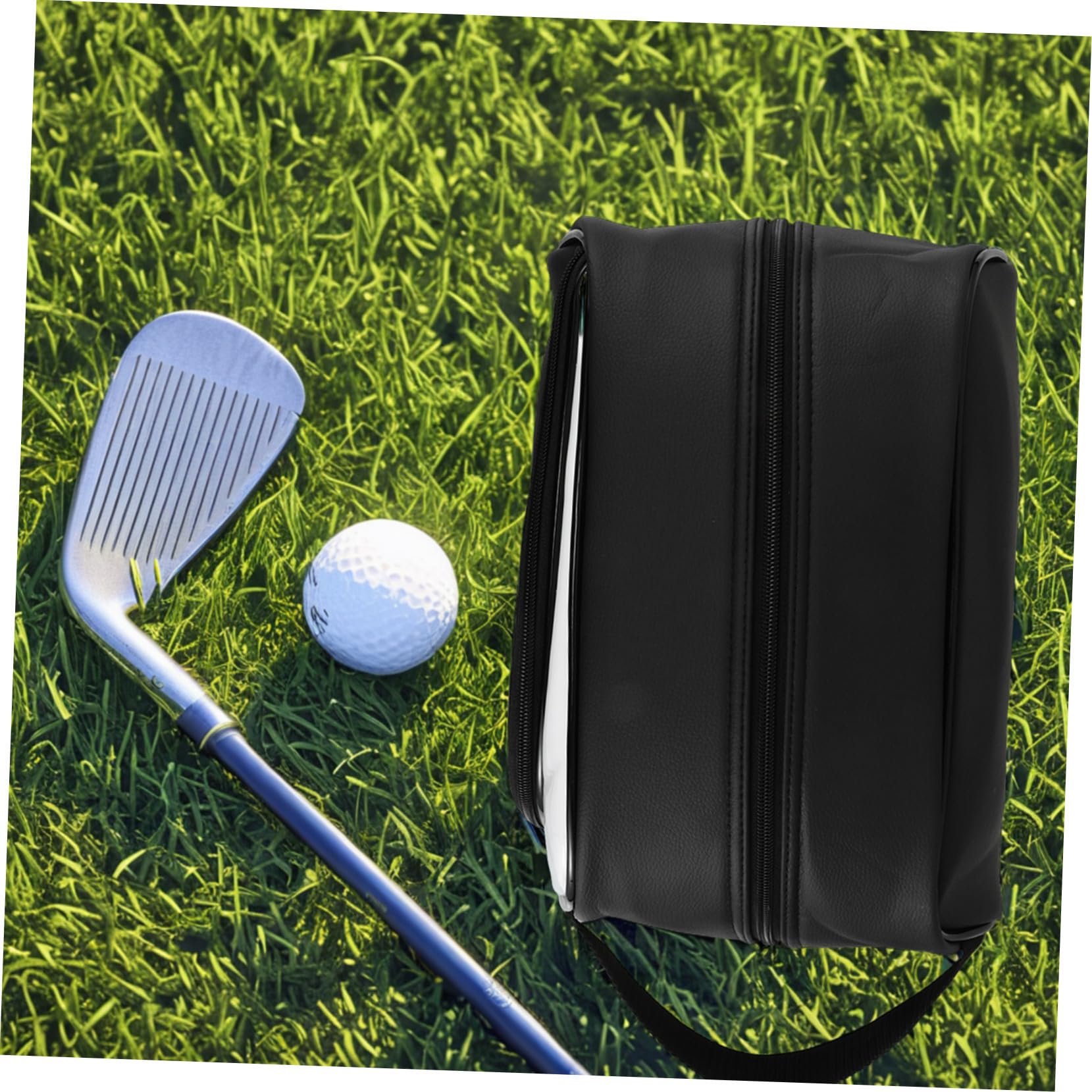 Schuhtasche Aus Pu Mit Reißverschluss Für Golf-Sportschuhe Staubdicht Reise-Schuh-Organizer Schuhbeutel Für Zuhause Und Outdoor-aktivitäten Geeignet Für Verschiedene Schuharten