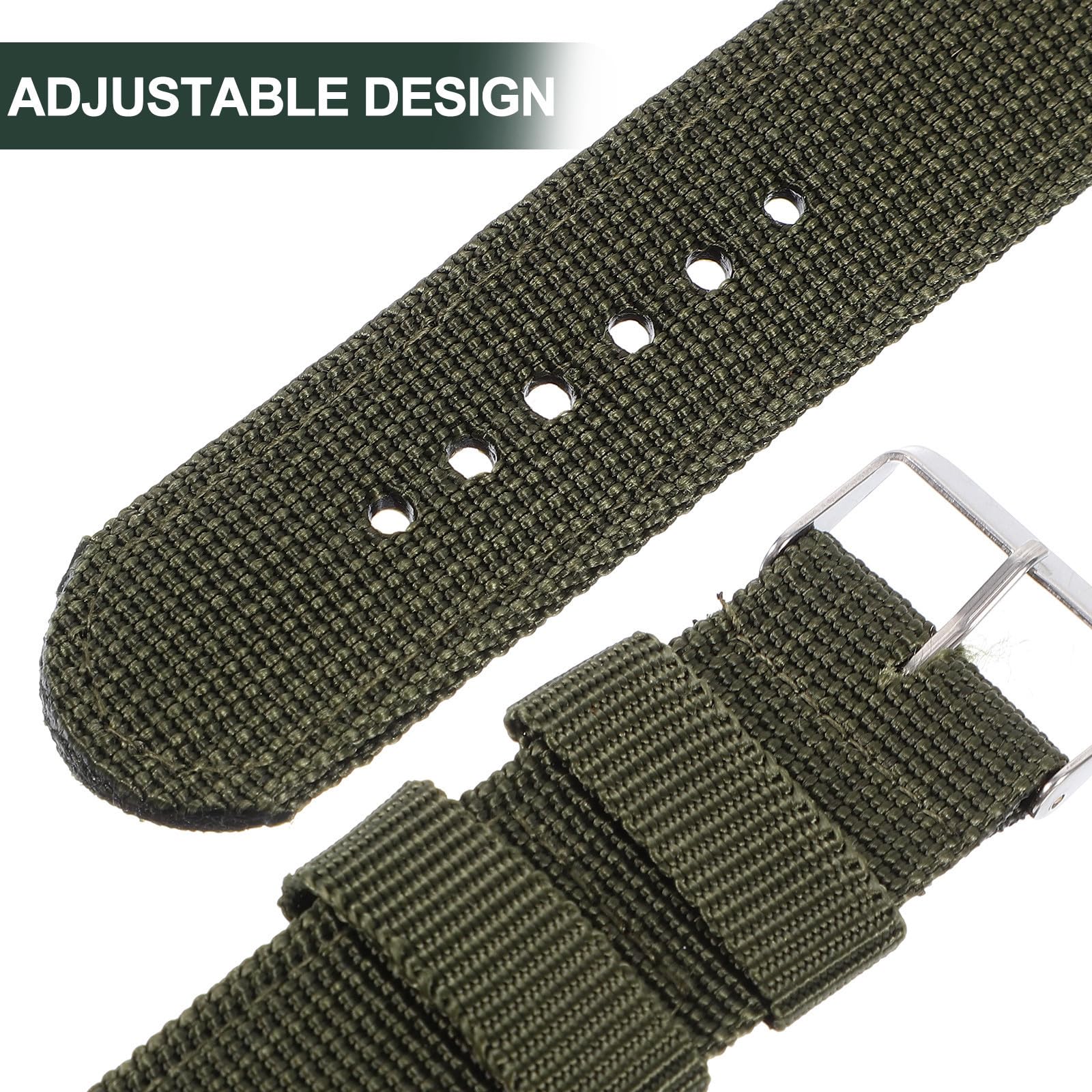 Kisangel Reloj Calendario Integrado para Hombre de Pulsera de Cuarzo Correa de Nylon Verde, Diseño Creativo y Acabado Fino Adecuado para Uso Deportivo y Casual