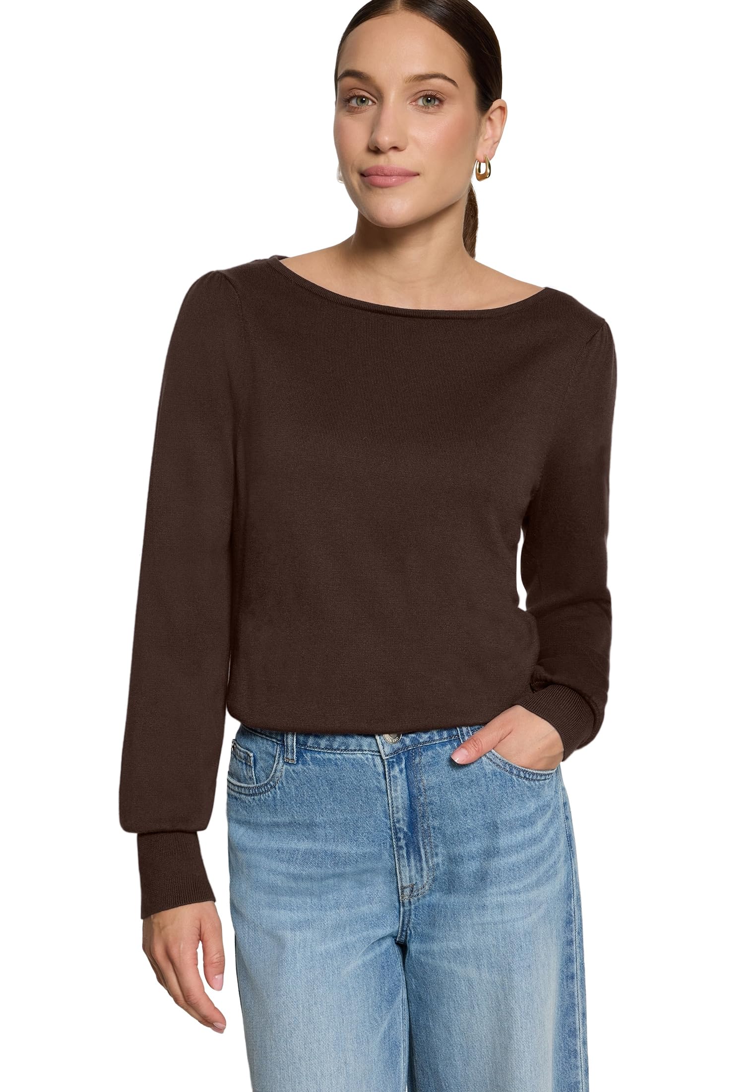 zero Damen Feinstrickpullover Langarm