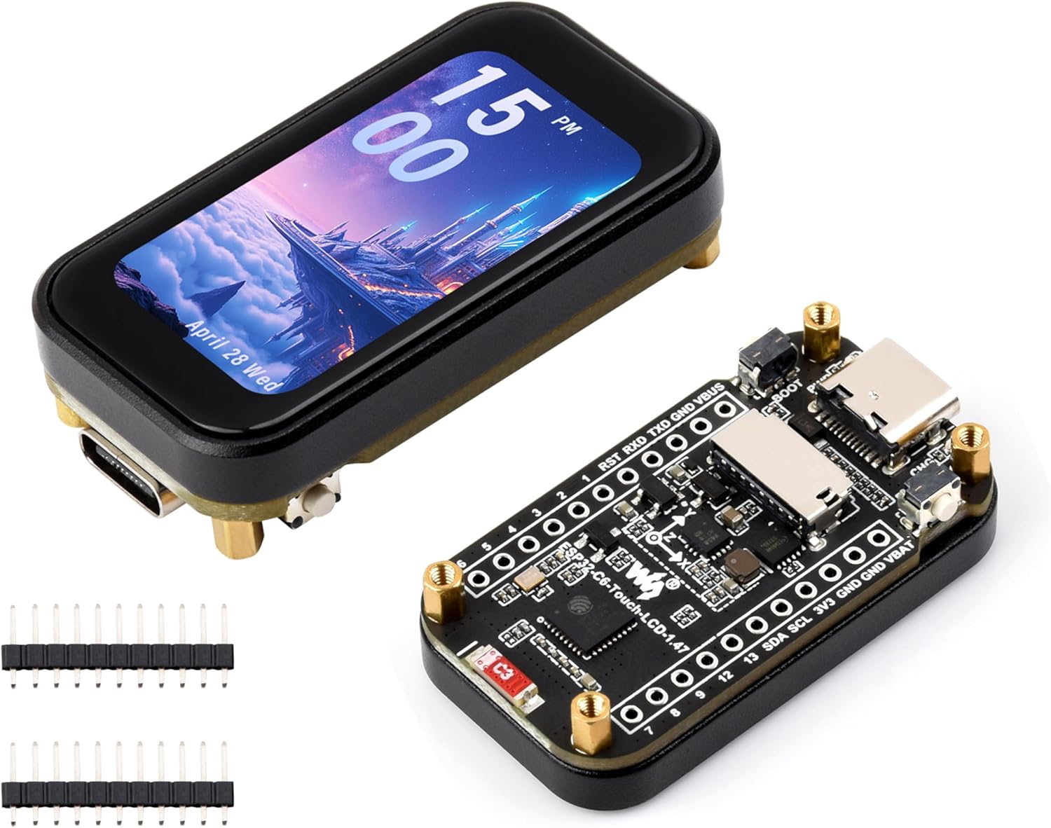 Waveshare ESP32-C6 1.47inch LCD Display Developent Board, 160Hz RISC-V Processor, Wi-Fi 6 - View #3