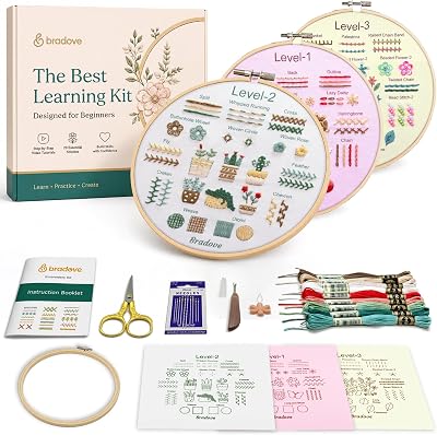 Bradove Learn-to-Embroider Kit (37 stitches)