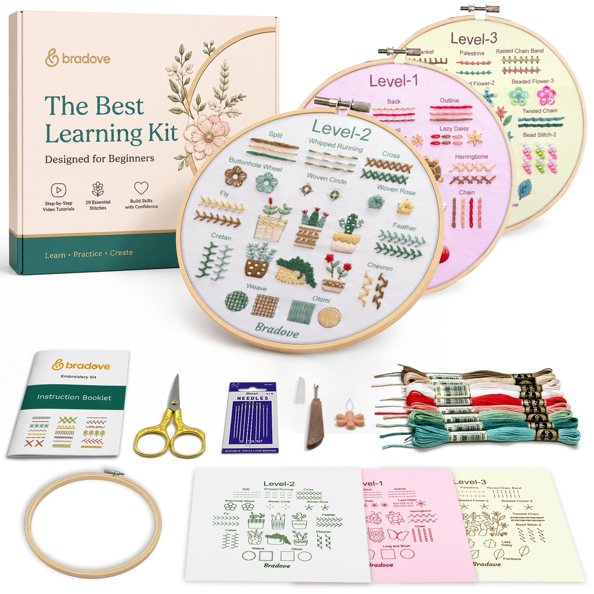 Bradove Beginner Embroidery Kit