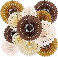 Vista 34 de Kit de decoración de abanicos redondos de papel con panal de pañuelo en rojo, amarillo y negro para baby shower, tema de ratón, primer cumpleaños