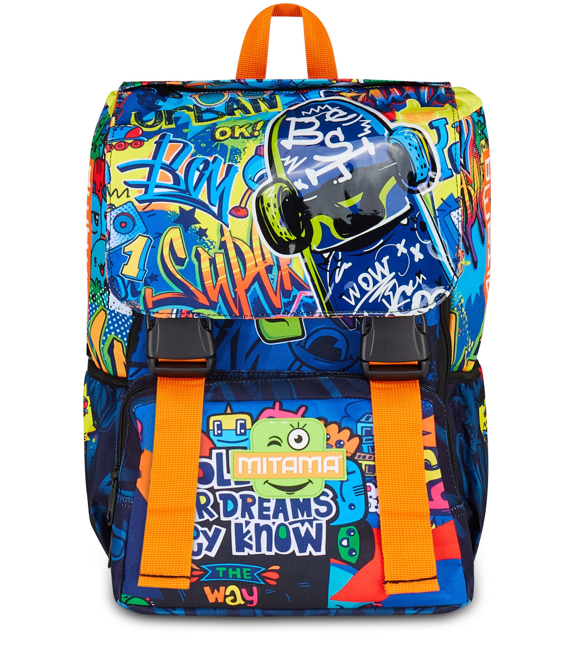 Zaino scuola Triplo Scomparto Mitama SKATE DREAM, bambino, estensibile, scuola elementare e media