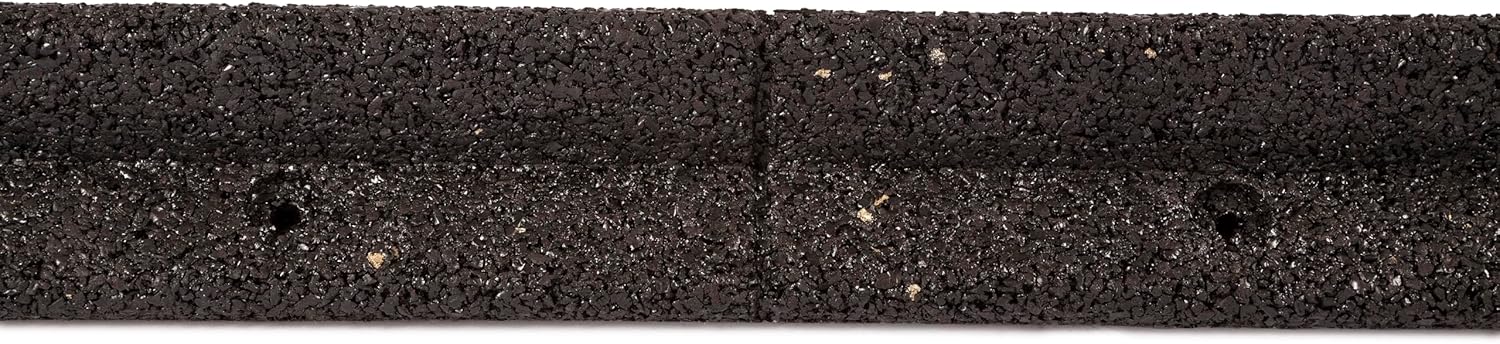 L No-Dig Rubber Landscape Edging with Hardware, 3.125" x 8', Black