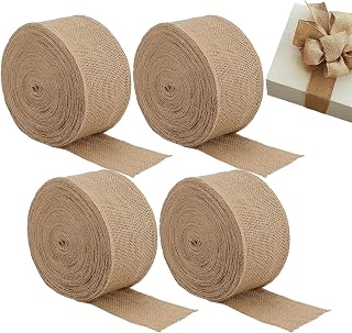 Påsk burlap trådbundna band, dekorativa burlap band, bröllopsband | dekorativa påskhantverk, band, 4,98 cm för inomhus, utomhus, presentation, , kontor, skola