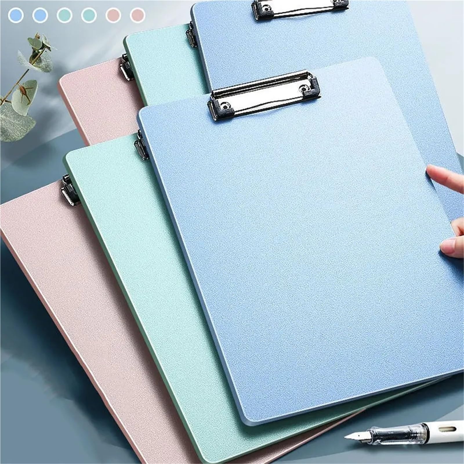 Lot de 10 porte-blocs en plastique pour fournitures scolaires et de bureau (rose A4)