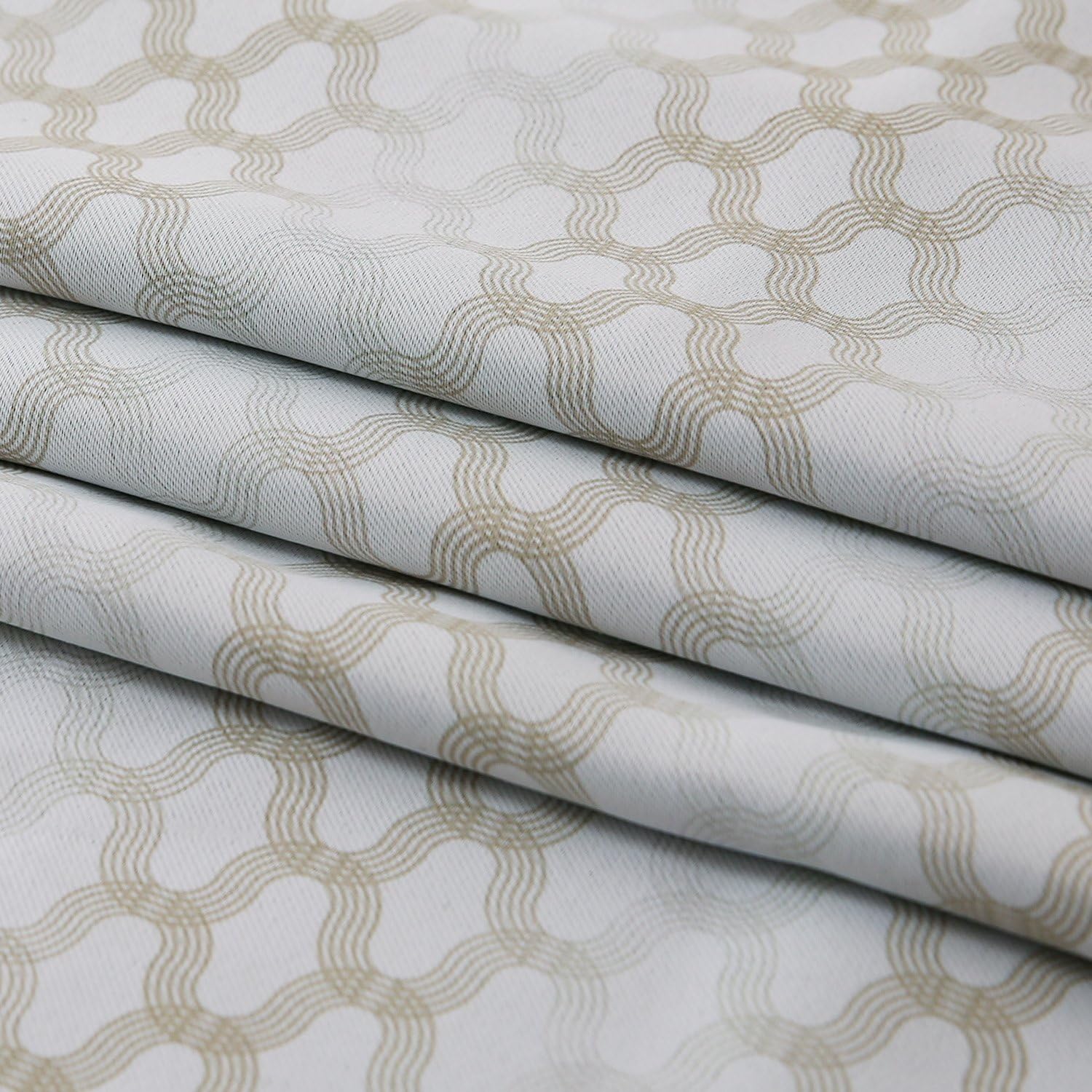 Deconovo Printed Curtains Grommet Top Gradient Moroccan Print Curtain Panels Energy Efficient Thermal Insulated Bedroom Window Blackout Curtain 42x84 Inch Taupe 2 Panels