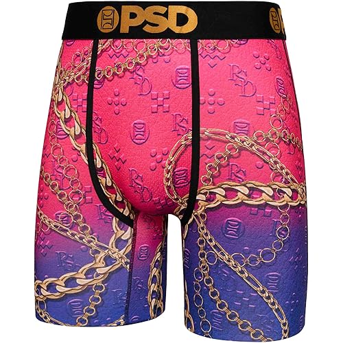 PSD Underwear Men's Stretch Elastic Wide Band Boxer Brief Underwear Bottom | Breathable, 7 inch Inseam |