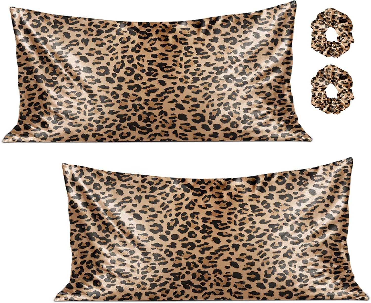 YANIBEST Satin Pillowcase for Hair and Skin Silk Pillowcase 2 Pack Cooling Satin Pillowcase with Zipper Satin Pillow Case Cover Silk Pillowcase for Hair & Skin | King Silk Pillowcase