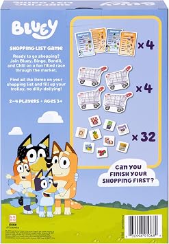 Bluey Shopping List Game, Memory & Matching Supermarket Game