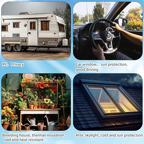 Miniatura 6 de Frienda Rollo de aislamiento reflectante opaco para puerta de caravana, doble de 230 x 47 pulgadas, kit de aislamiento de aluminio para caravana,