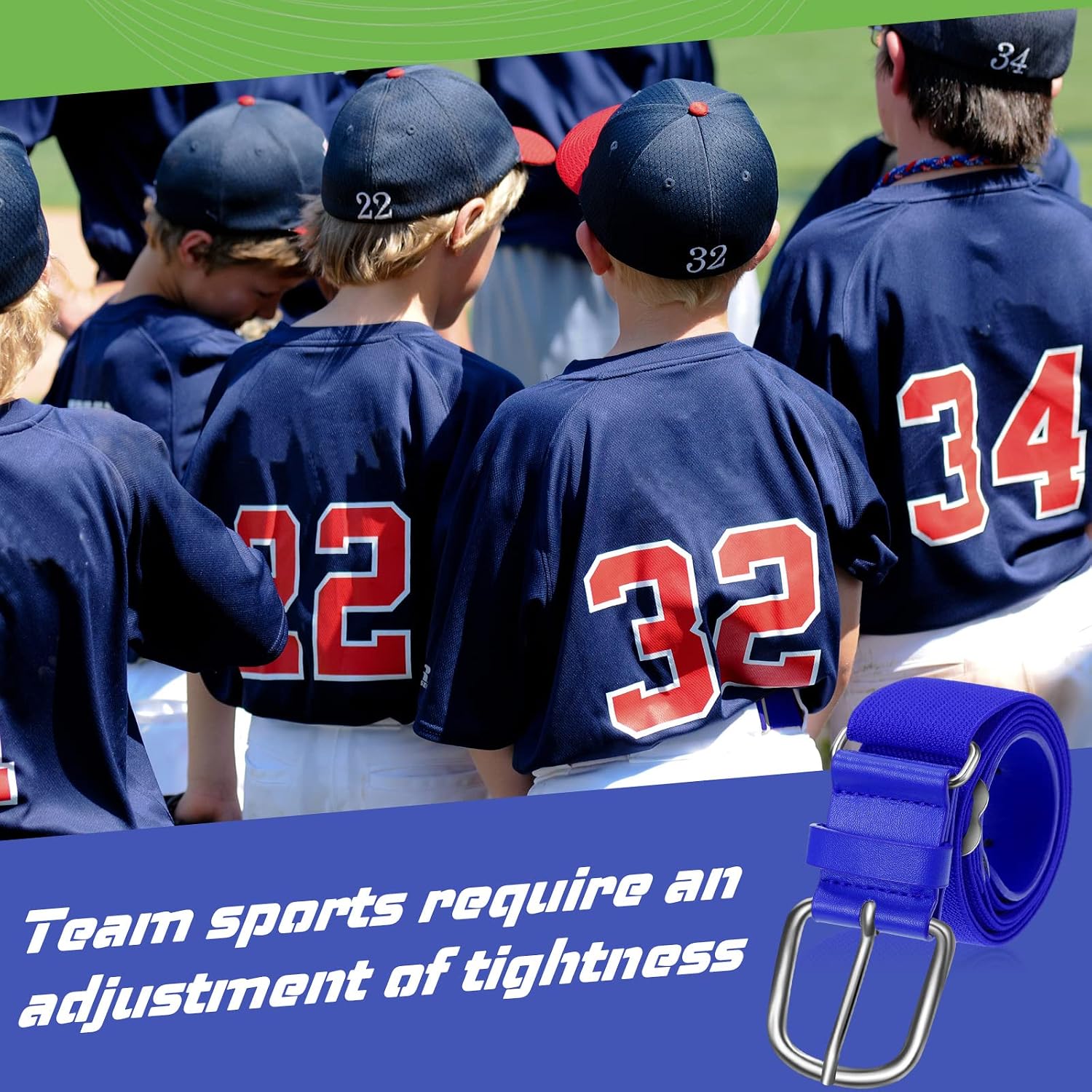 Hercicy 12 Pcs Baseball Belts Softball Belts Bulk for Adult and Youth Adjustable