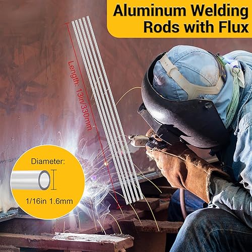 Miniatura 2 de Varillas de soldadura de aluminio, varillas de soldadura, varillas de núcleo de fundente de soldadura de solución, varilla de soldadura universal de