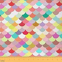 Vista 8 de The Yard - Tela de tapicería de estilo bohemio para sillas, sofás, proyectos de bricolaje, patrón geométrico de empalme, tela decorativa impermeable