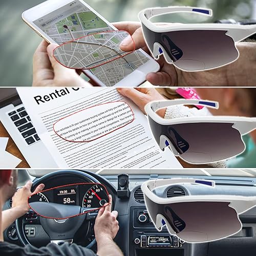 Miniatura 5 de POLARS DESIGN Outdoor Sports PC Photochromic Sunglasses for Men & Women TR90 Frame Bifocal UV Protection