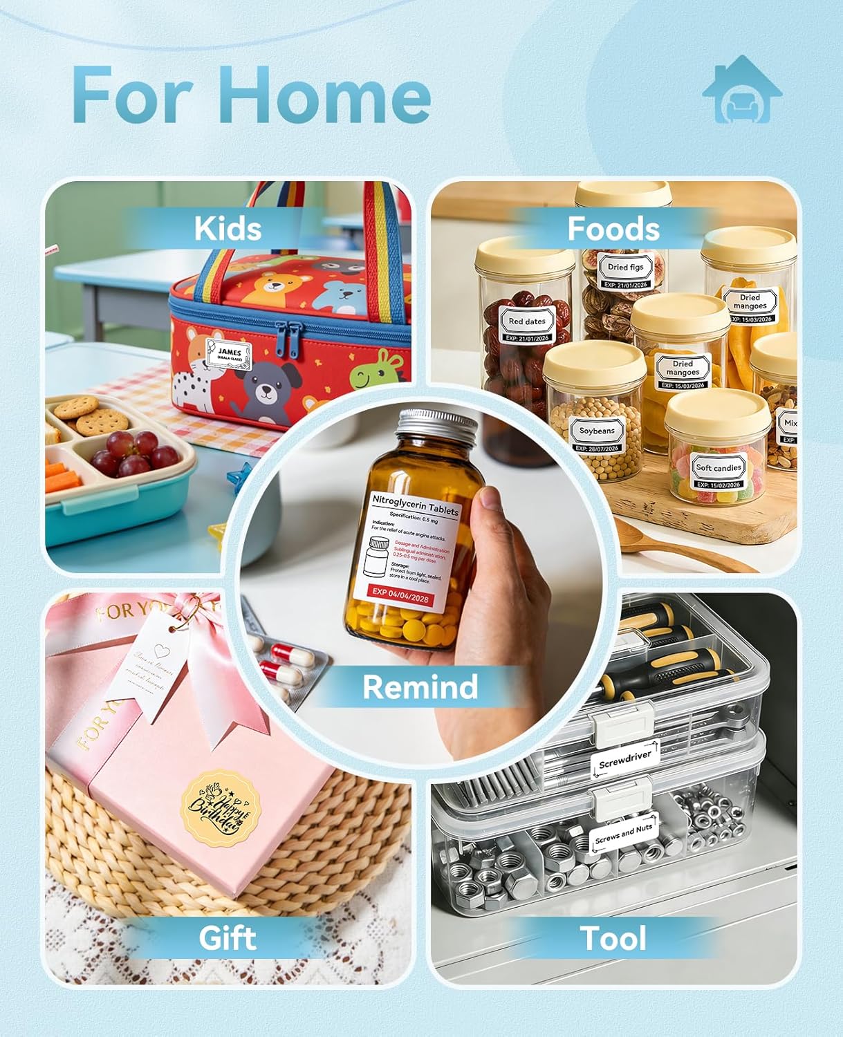 NIIMBOT B2 PRO Label Maker Machine, 300DPI HD Thermal Photo Label Printer, Support Red -Black Dual Color Printing, Sticker Printer for Home, Business and Office, Came with 1 Roll Label,Silver