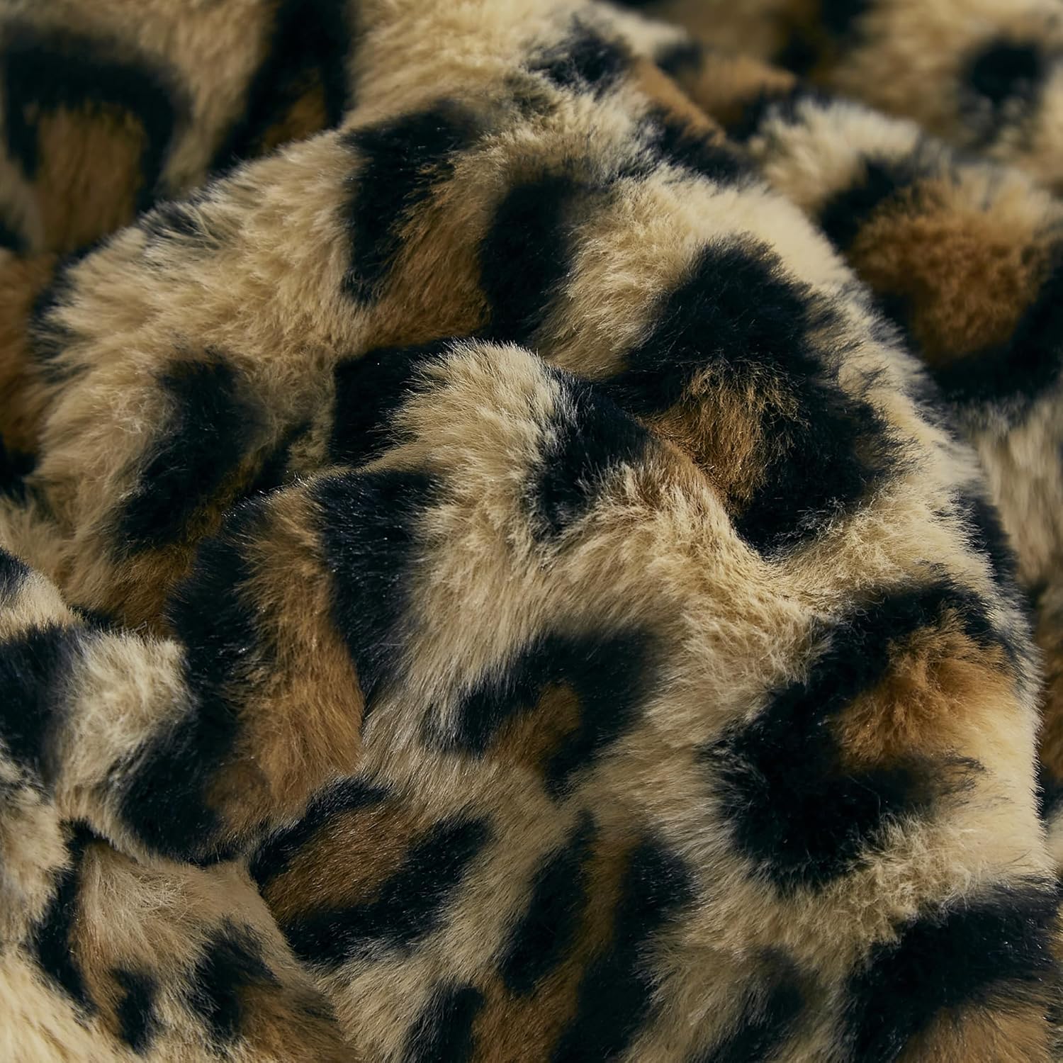 Luxury Double Sided Leopard Print on Faux Rabbit Hair (50" x 70") – Ultra Soft Plush Decorative Throw for Couch, Sofa & Bed - Lightweight Warmth for Holidays (Anyango Print Throw)