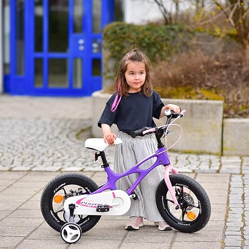Miniatura 2 de Royalbaby Bicicleta espacial para niños de 14, 16, 18 pulgadas, aleación de aluminio, para niños y niñas, de 3 a 9 años, frenos de disco, frenos de