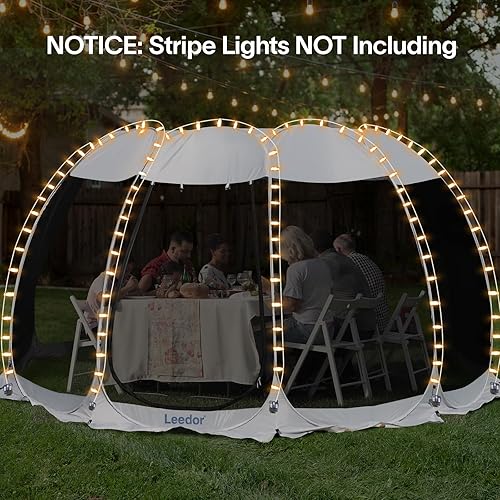 Miniatura 8 de LEEDOR Casa de pantalla desplegable, tienda de campaña para exteriores para 6-10-15 personas, sala de pantalla de campamento con bolsa de