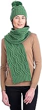 SAOL 100% Merino Wool Irish Knit Scarf for Women - One Size - Buy now