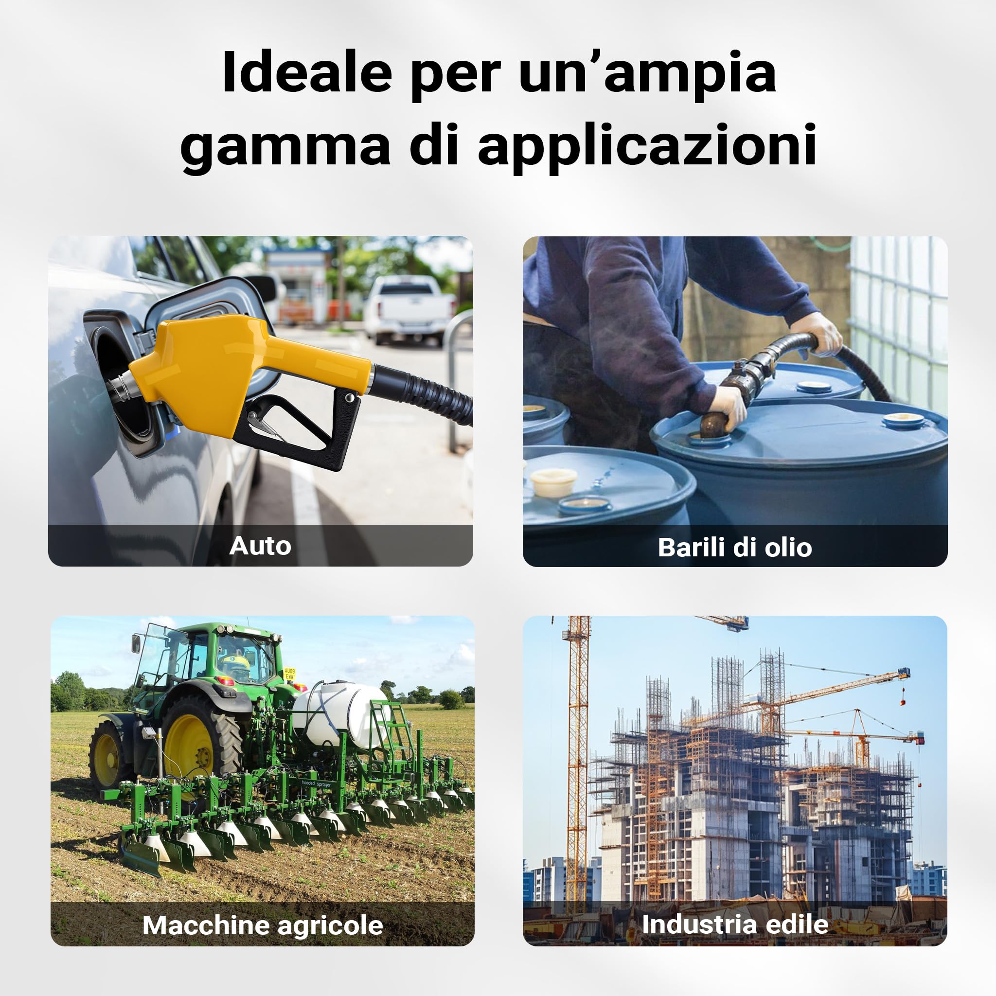 Pistola erogatrice automatica per gasolio e diesel 24 mm (3/4") 120 l/min DN20