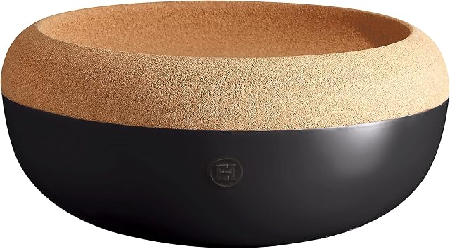 Emile Henry Large Fruit & Vegetable Storage Bowl, 14.1", Black Truffle