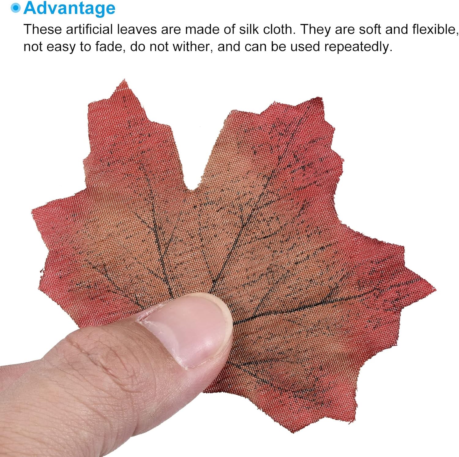 PATIKIL Artificial Leaves, 200 Pcs Mixed Fall Maple Autumn Fake Leaf for Wedding Party Thanksgiving Halloween Decoration, 4 Assorted Color