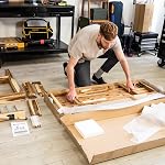 Olympia Tools 48-Inch Acacia bois dur avec tiroir - 330lbs Poids Capacité Table de travail en bois portable pour garage, atelier, entreposage à domicile - Ouvrages en bois