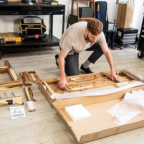 Miniatura 2 de Olympia Tools 48-Inch Acacia Hardwood Workbench with Drawer - 330lbs Weight Capacity Heavy Duty Portable Wood Work Bench Table for Garage, Workshop,