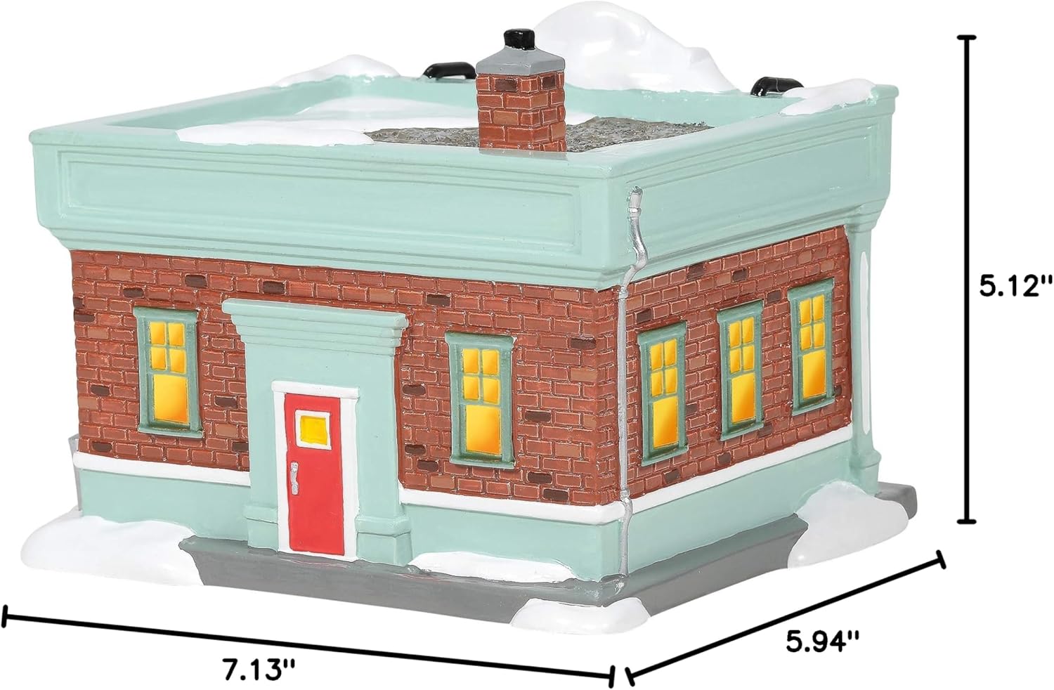Department 56 Snow Village National Lampoon's Christmas Vaction Jelly of The Month Club Lit Building, 5.12 Inch, Multicolor